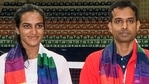 Tokyo Olympics bound badmiton player PV Sindhu and coach P Gopichand at the Gachibowli Stadium in Hyderabad, (PTI) Tokyo Olympics bound badmiton player PV Sindhu and coach P Gopichand at the Gachibowli Stadium in Hyderabad, (PTI)