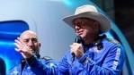 Jeff Bezos, founder of Amazon and space tourism company Blue Origin, describes the flight experience after their launch from the spaceport near Van Horn, Texas, (AP) Jeff Bezos, founder of Amazon and space tourism company Blue Origin, describes the flight experience after their launch from the spaceport near Van Horn, Texas, (AP)