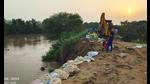 Rising water level in Ghaggar worries farmers in Moonak Rising water level in Ghaggar worries farmers in Moonak