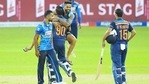 Indian players are over the moon as they celebrate their 3-wicket win. (BCCI) Indian players are over the moon as they celebrate their 3-wicket win. (BCCI)