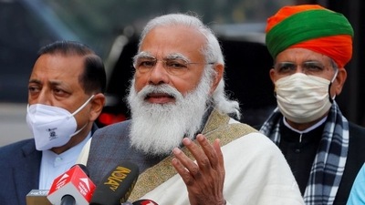 Prime Minister Narendra Modi in New Delhi, India, January 29, 2021. (REUTERS)