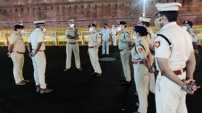 The Delhi Police is gearing up for the 'Kisan Panchayat' which will begin from Thursday. (ANI Photo) The Delhi Police is gearing up for the 'Kisan Panchayat' which will begin from Thursday. (ANI Photo)