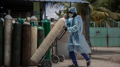 BJP spokesperson Sambit Patra on Wednesday said that the onus was on the states and UTs to report on Covid-19 fatalities due to oxygen shortage. BJP spokesperson Sambit Patra on Wednesday said that the onus was on the states and UTs to report on Covid-19 fatalities due to oxygen shortage.