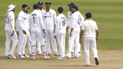 Indian players during day 2 of practice game in Durham (BCCI / Twitter)