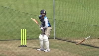 Indian captain Virat Kohli bats in the nets during lunch on day 2 of India's practice match at Durham. (Youtube/Durham Cricket)
