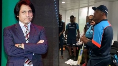 Former Pakistan cricketer Ramiz Raja lauds Rahul Dravid (HT Collage)