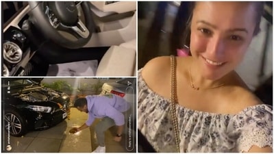 Anita Hassanandani has bought a new Mercedes car.