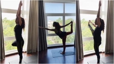 Keerthy Suresh does yoga flow routine to nail the art of balance and calm her mind: Watch (Instagram/@keerthysureshofficial) Keerthy Suresh does yoga flow routine to nail the art of balance and calm her mind: Watch (Instagram/@keerthysureshofficial)