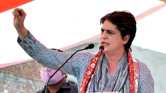 Congress leader Priyanka Gandhi Vadra.(ANI) Congress leader Priyanka Gandhi Vadra.(ANI)