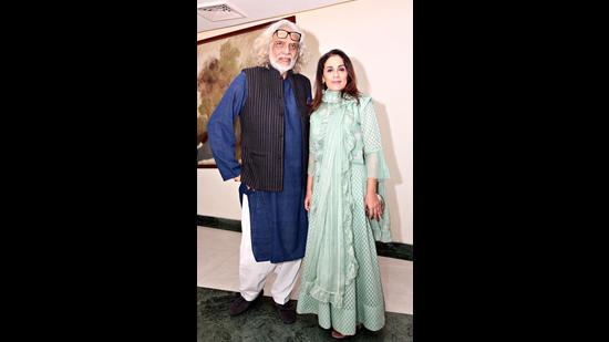 Filmmaker -designer Muzaffar Ali and designer-producer-author Meera Ali (Photo: Prabhas Roy/HT) Filmmaker -designer Muzaffar Ali and designer-producer-author Meera Ali (Photo: Prabhas Roy/HT)