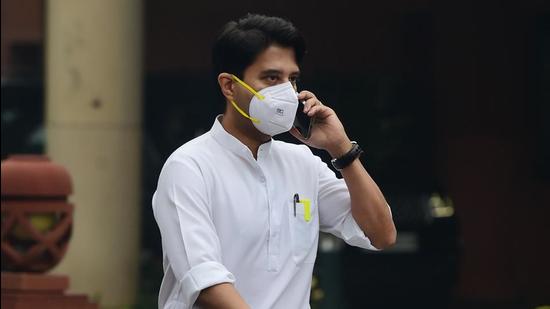 Civil aviation minister Jyotiraditya Scindia in New Delhi on Tuesday, July 20. (PTI)