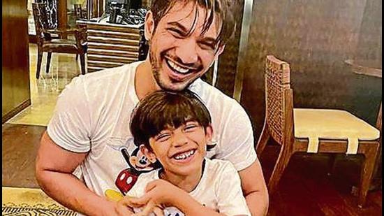 Actor Arjun Bijlani with his six-year-old son, Ayaan.