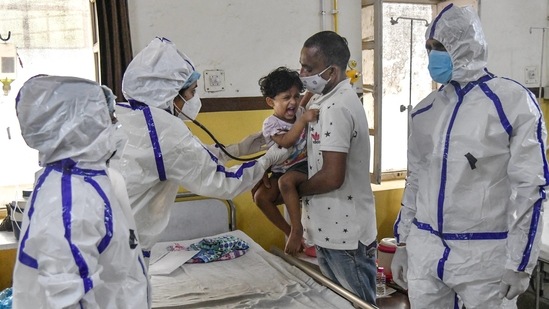 Covid-19 in children: The pandemic can have a severe effect on children’s mental and physical health owing to factors such as confinement at home, illnesses in the family and stress from job loss for parents or financial insecurity. (File photo)