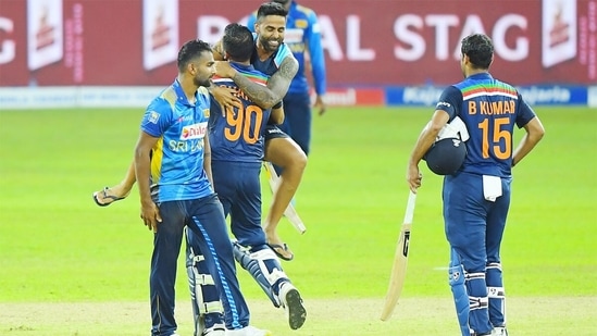Indian players are over the moon as they celebrate their 3-wicket win. (BCCI) Indian players are over the moon as they celebrate their 3-wicket win. (BCCI)