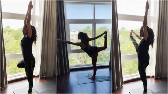 Keerthy Suresh does yoga flow routine to nail the art of balance and calm her mind: Watch(Instagram/@keerthysureshofficial)