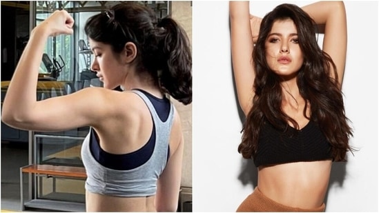 Shanaya Kapoor flexes muscles at the gym, Navya Naveli Nanda calls her champion(Instagram/@shanayakapoor02)