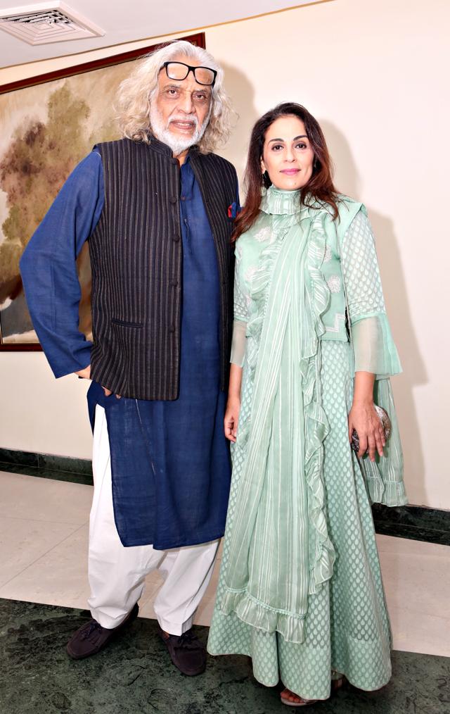 Filmmaker -designer Muzaffar Ali and designer-producer-author Meera Ali (Photo: Prabhas Roy/HT) Filmmaker -designer Muzaffar Ali and designer-producer-author Meera Ali (Photo: Prabhas Roy/HT)