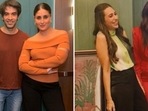 Kareena Kapoor Khan and Karisma Kapoor pose with Punit Malhotra. Kareena Kapoor Khan and Karisma Kapoor pose with Punit Malhotra.