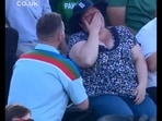 The image shows the man going down on one knee to propose to his girlfriend.(Twitter/@englandcricket) The image shows the man going down on one knee to propose to his girlfriend.(Twitter/@englandcricket)
