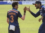 Yuzvendra Chahal and Suryakumar Yadav celebrate a wicket.(BCCI) Yuzvendra Chahal and Suryakumar Yadav celebrate a wicket.(BCCI)