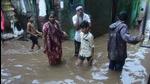 Houses in MHADA colony were flooded as heavy rains saw Kamwari river overflowing in Bhiwandi on Thursday. (Praful Gangurde/HT photo) Houses in MHADA colony were flooded as heavy rains saw Kamwari river overflowing in Bhiwandi on Thursday. (Praful Gangurde/HT photo)