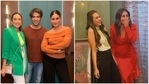Kareena Kapoor Khan and Karisma Kapoor pose with Punit Malhotra. Kareena Kapoor Khan and Karisma Kapoor pose with Punit Malhotra.