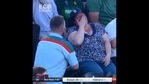 The image shows the man going down on one knee to propose to his girlfriend.(Twitter/@englandcricket) The image shows the man going down on one knee to propose to his girlfriend.(Twitter/@englandcricket)