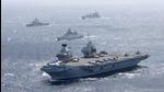 UK Carrier Strike Group and Indian Navy in the Indian Ocean during the maritime participation exercise on July 21. (Source: Royal Navy) UK Carrier Strike Group and Indian Navy in the Indian Ocean during the maritime participation exercise on July 21. (Source: Royal Navy)