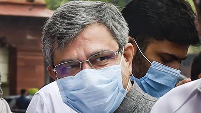 Union minister Ashwini Vaishnaw arrives for the monsoon session of Parliament in New Delhi on Tuesday, July 20. (File photo) Union minister Ashwini Vaishnaw arrives for the monsoon session of Parliament in New Delhi on Tuesday, July 20. (File photo)