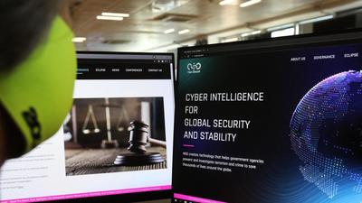 The website of Israel-made Pegasus spyware . Private Israeli firm NSO Group has denied media reports its Pegasus software is linked to the mass surveillance of journalists and rights defenders, and insisted that all sales of its technology are approved by Israel's defence ministry. (AFP)