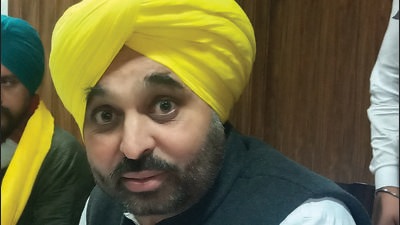 AAP Punjab president and MP Bhagwant Mann (HT Photo)