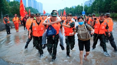 The torrential rain has affected about three million people in Henan province and a total of 376,000 local residents have been relocated to safe places, the provincial emergency management department said. (AP/PTI) The torrential rain has affected about three million people in Henan province and a total of 376,000 local residents have been relocated to safe places, the provincial emergency management department said. (AP/PTI)