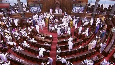 Strategists in the Opposition camp hinted that protests will continue on Friday. (PTI Photo) Strategists in the Opposition camp hinted that protests will continue on Friday. (PTI Photo)