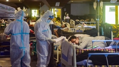Of the 14 patients, eight had received steroids during the course of their Covid-19 treatment, while one succumbed to the post-disease complication following massive bleeding, doctors said. (PTI Photo) Of the 14 patients, eight had received steroids during the course of their Covid-19 treatment, while one succumbed to the post-disease complication following massive bleeding, doctors said. (PTI Photo)