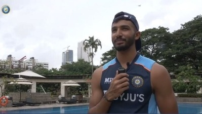 Devdutt Padikkal said his name is Roger Federer in the wrong answers game (BCCi/screengrab)