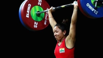 File image of Indian weightlifter Mirabai Chanu. (Getty Images)