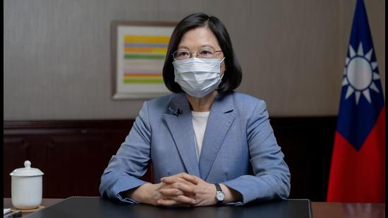 President Tsai Ing-wen speaks at the presidential office in Taipei, Taiwan. (AP) President Tsai Ing-wen speaks at the presidential office in Taipei, Taiwan. (AP)