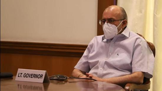 LG Anil Baijal said he had also held meetings with CMs of Uttar Pradesh and Haryana over water supply to Delhi on request from Delhi chief minister Arvind Kejriwal. (HT Photo)