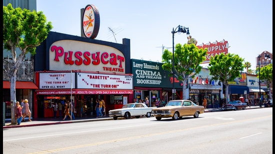 The 2018 movie set of Once Upon a Time in Hollywood. (Shutterstock)