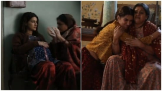 Kriti Sanon with Supriya Pathak in Mimi.