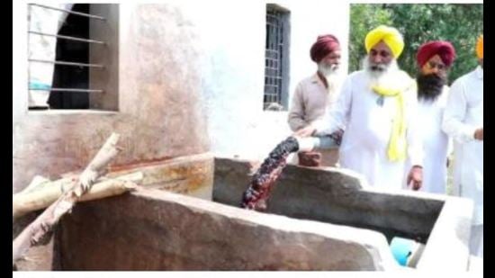 The tubewell in Sangrur district’s Aloarakh village. The tubewell in Sangrur district’s Aloarakh village.