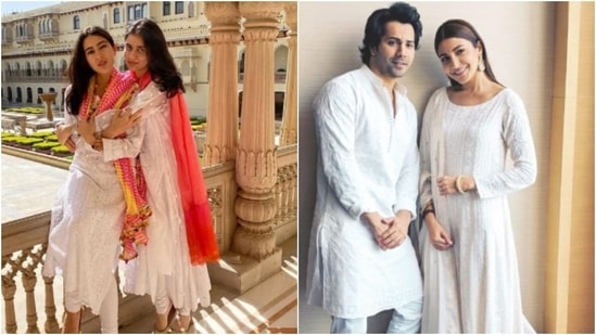 The paparazzi has spotted actors such as Alia Bhatt, Sara Ali Khan, Tara Sutaria among others in jaw-dropping Chikankari suits in several occasions. Here are seven times B-Town looked drop-dead gorgeous in Chikankari suits.(Instagram)