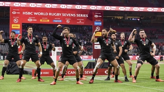 File image of New Zealand players performing the haka.(AP) File image of New Zealand players performing the haka.(AP)