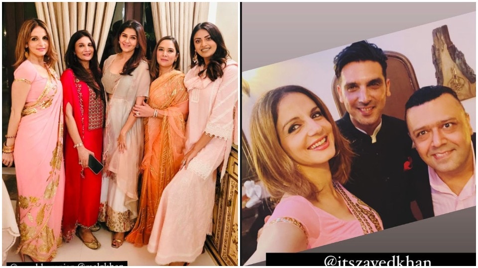 Sussanne Khan with her family.