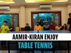 Aamir, Kiran &amp; Azad play table tennis with Laal Singh Chaddha team post divorce announcement