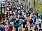AIIMS director Dr Randeep Guleria said avoiding crowds and non-essential travel can delay third Covid-19 wave. In picture - Tourists in Shimla, Himachal Pradesh.(PTI) AIIMS director Dr Randeep Guleria said avoiding crowds and non-essential travel can delay third Covid-19 wave. In picture - Tourists in Shimla, Himachal Pradesh.(PTI)