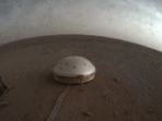 Clouds drift over the dome-covered seismometer, known as SEIS, belonging to NASA's InSight lander, on Mars.(NASA/JPL-Caltech) Clouds drift over the dome-covered seismometer, known as SEIS, belonging to NASA's InSight lander, on Mars.(NASA/JPL-Caltech)