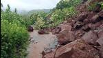 Rocks fall down on the highway in the Bhimashankar area completely affecting the traffic, in Pune on Thursday. 801 mm of rain recorded in 33 hours at Mulshi dam. (ANI) Rocks fall down on the highway in the Bhimashankar area completely affecting the traffic, in Pune on Thursday. 801 mm of rain recorded in 33 hours at Mulshi dam. (ANI)