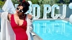 Priyanka Chopra in a scalloped swimsuit. Priyanka Chopra in a scalloped swimsuit.