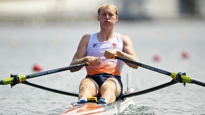 Tokyo 2020 Olympics - Rowing - Men's Single Sculls - Heats - Sea Forest Waterway, Tokyo, Japan - July 23, 2021. Finn Florijn of the Netherlands in action REUTERS/Piroschka Van De Wouw (REUTERS)